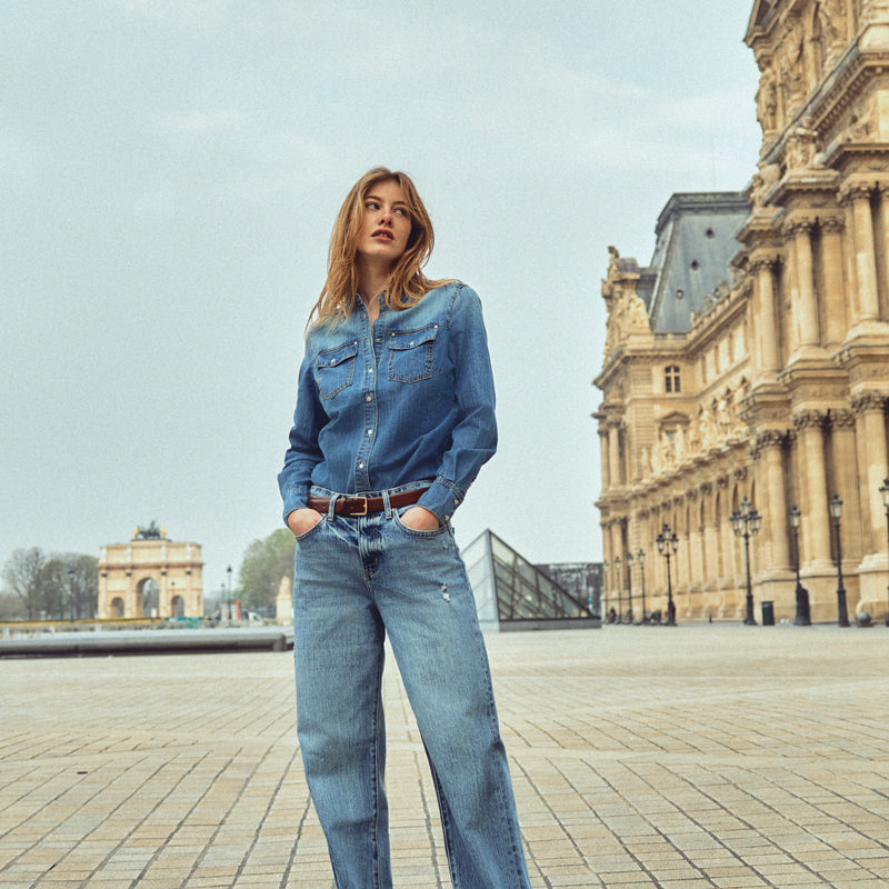 Kolbie High Rise Cuffed Wide Leg Jeans - Official Kancan USA