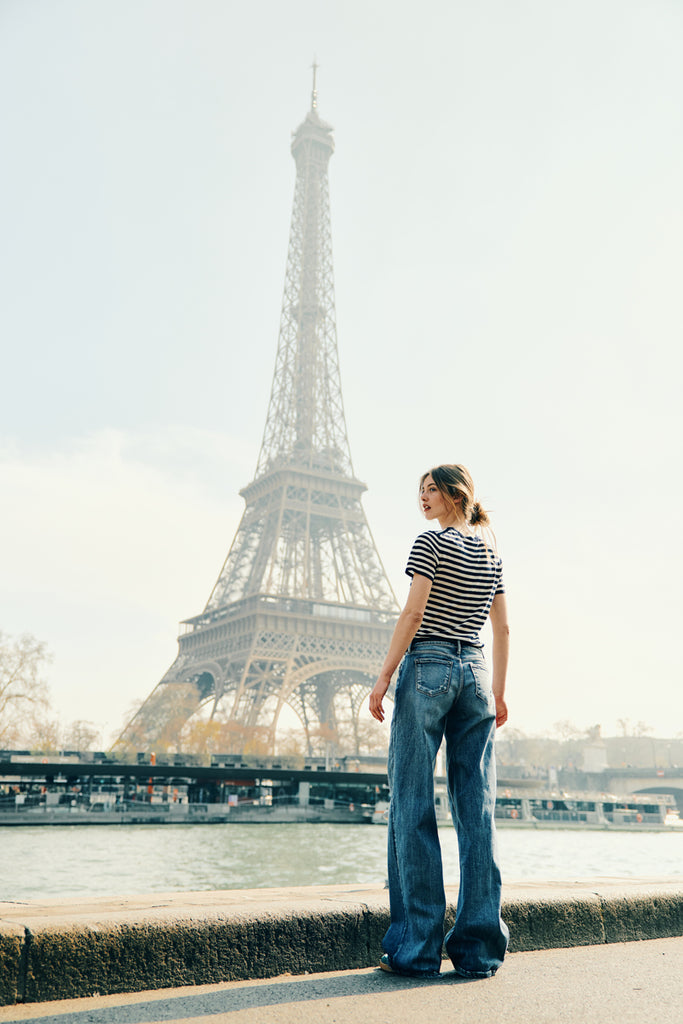 Venice Mid Rise Wide Jeans with Stretch & Dark Wash | Kancan USA