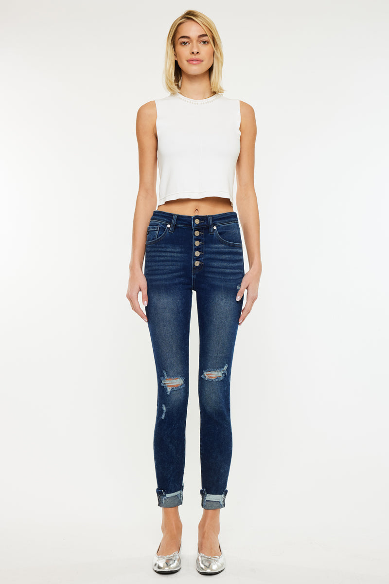 Canary High Rise Ankle Skinny - Official Kancan USA