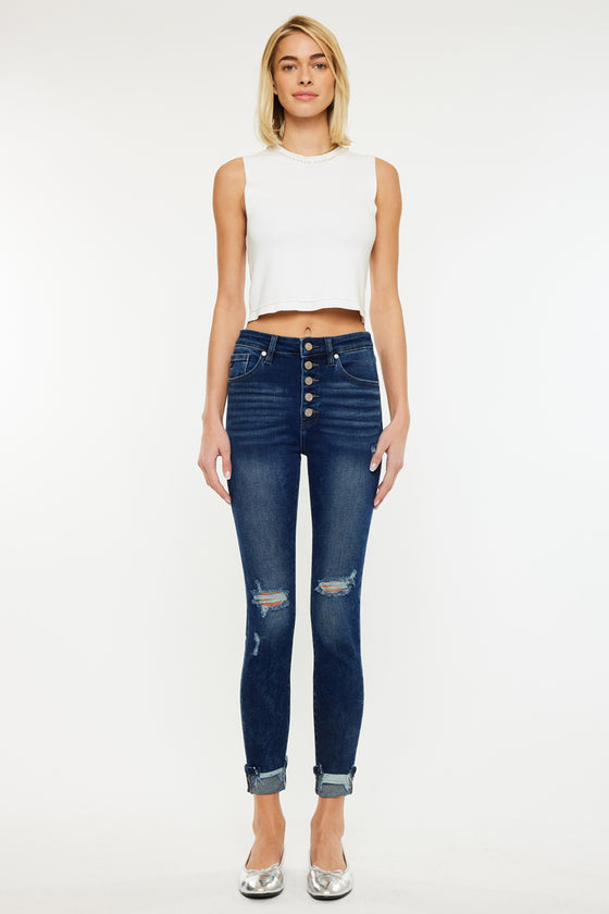 Canary High Rise Ankle Skinny - Official Kancan USA