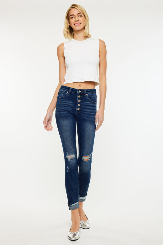 Canary High Rise Ankle Skinny - Official Kancan USA
