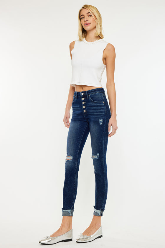 Canary High Rise Ankle Skinny - Official Kancan USA