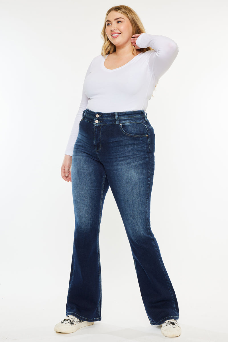Samaria High Rise Skinny Bootcut (Plus Size) - Official Kancan USA