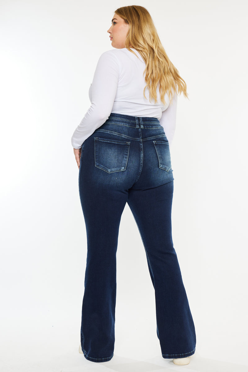 Samaria High Rise Skinny Bootcut Jeans (Plus Size) - Official Kancan USA