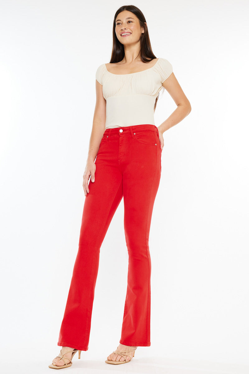 Ami Red High Rise Bootcut – Kancan USA