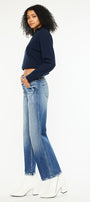 Angela Premier High Rise Slim Wide Leg Jeans - Official Kancan USA