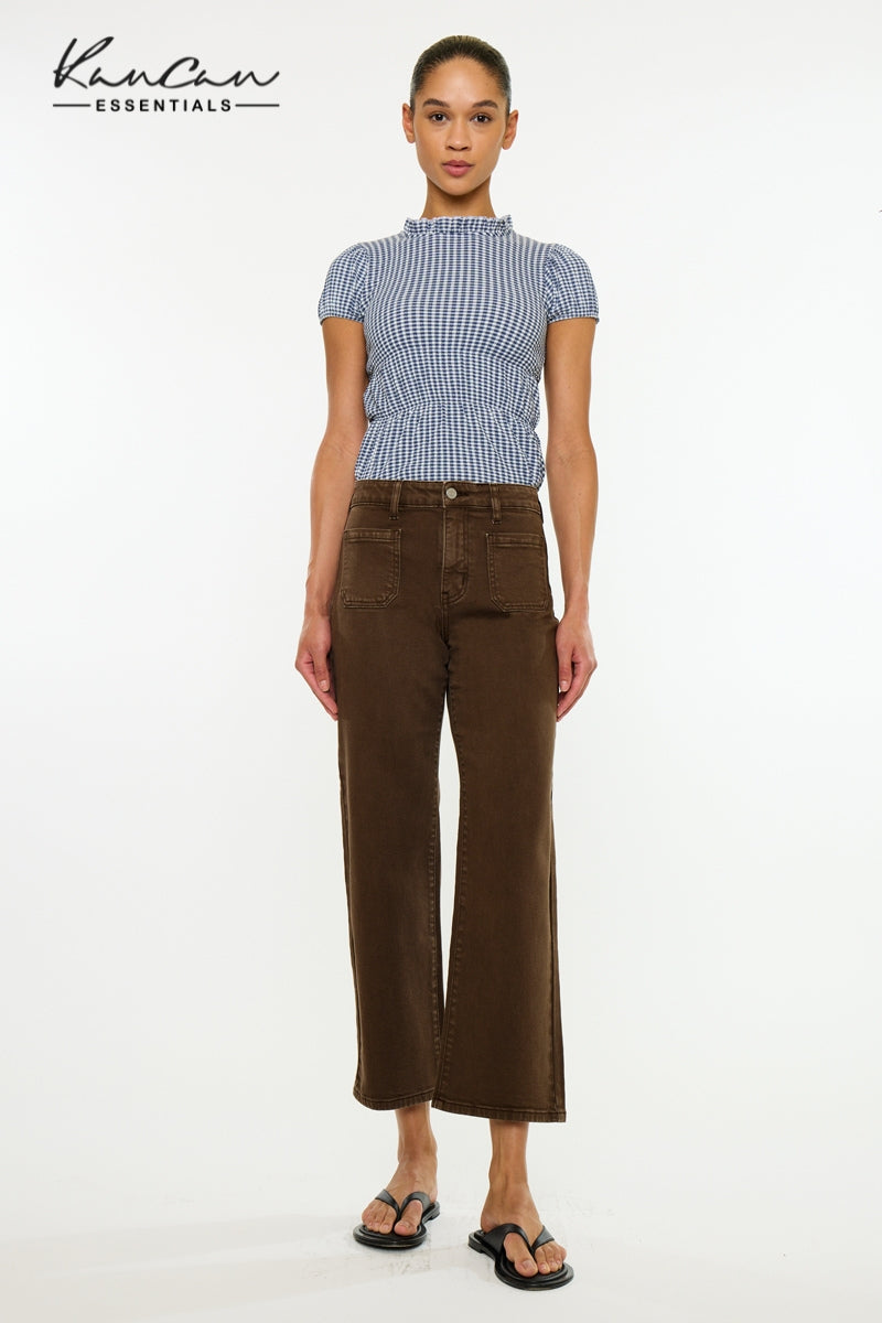 Kamille Essentials High Rise Crop Slim Wide