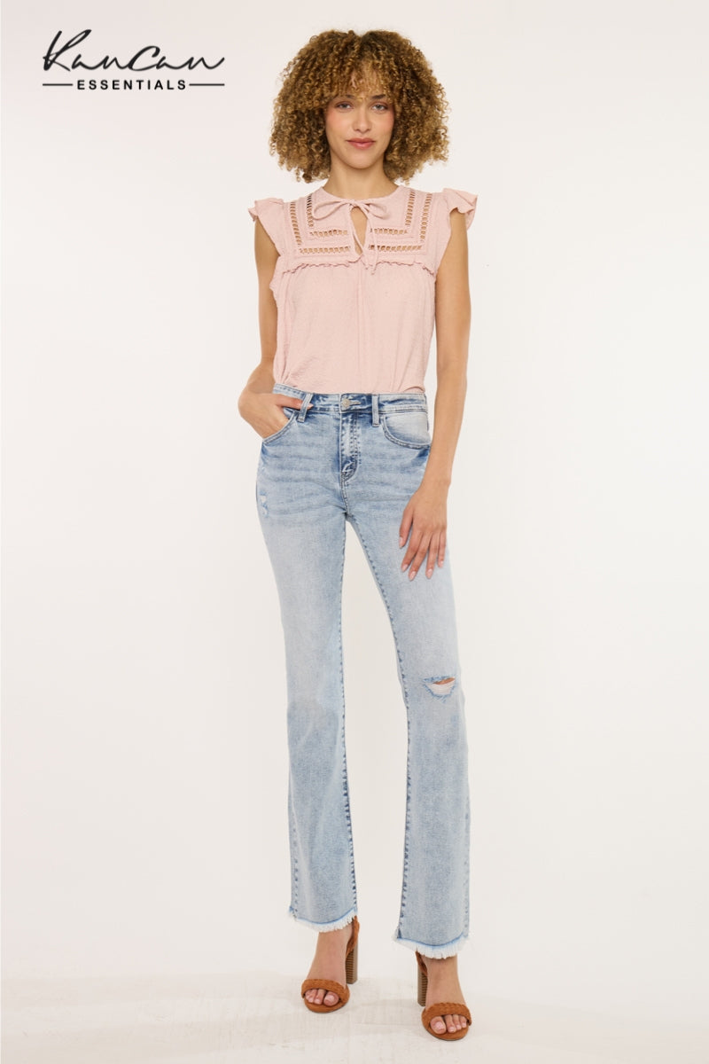 Claire Essentials High Rise Bootcut Jeans - Official Kancan USA