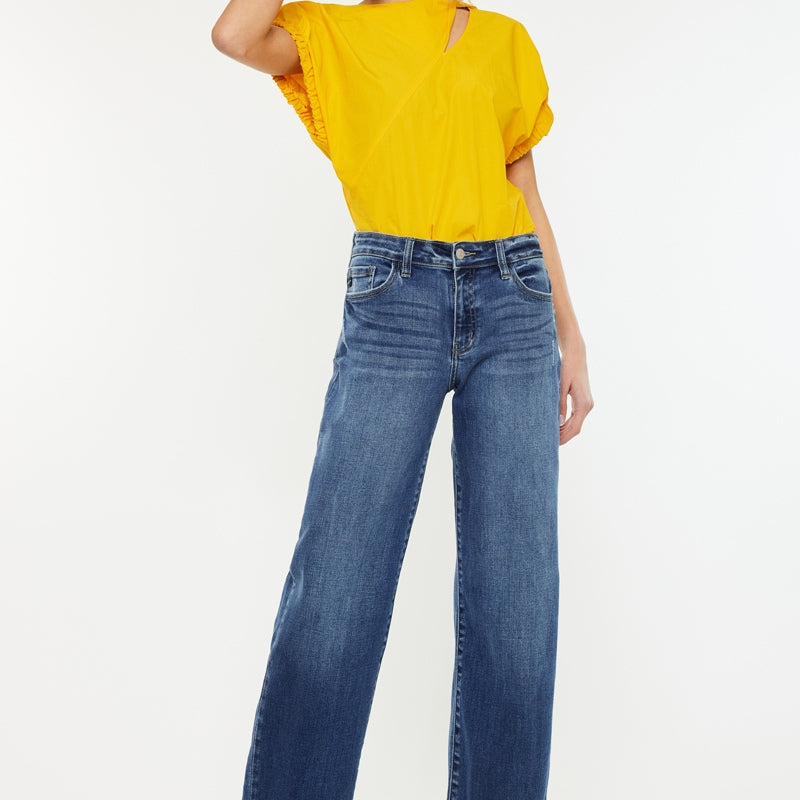 Ivanna Essentials High Rise Wide Leg Jeans - Official Kancan USA