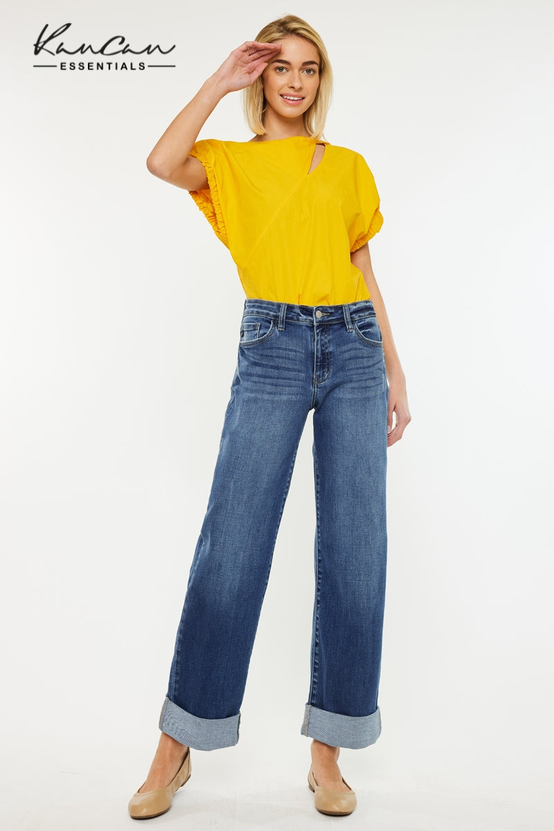 Ivanna Essentials High Rise Wide Jeans – Flowy Fit | Kancan USA