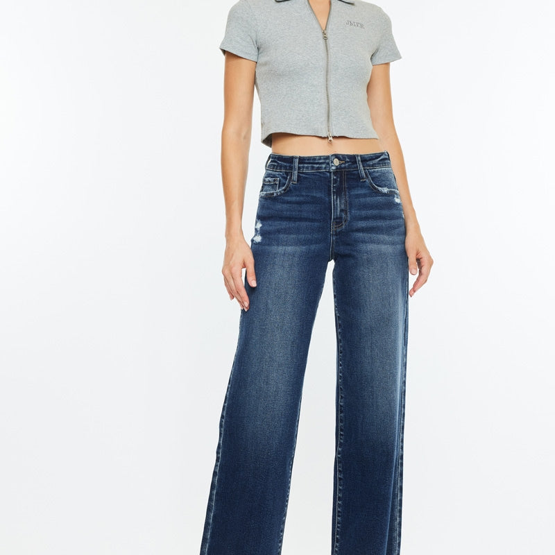 Dania Essentials High Rise Wide Leg Jeans - Official Kancan USA