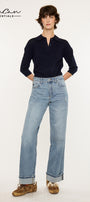 Bellen Essentials High Rise Wide Jeans - Official Kancan USA