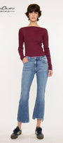 Savanna Essentials Mid Rise Crop Flare - Official Kancan USA