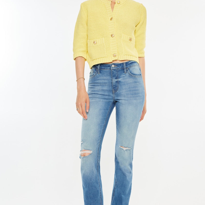 Diana Essentials High Rise Slim Straight Jeans - Official Kancan USA