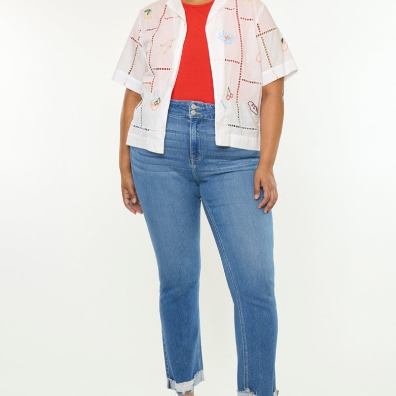 Esme Essentials High Rise Slim Straight (Plus Size) - Official Kancan USA