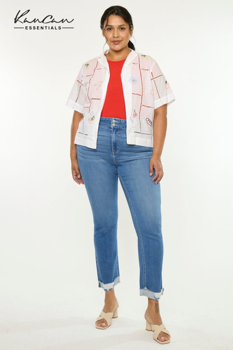 Esme Essentials High Rise Slim Straight (Plus Size) - Official Kancan USA