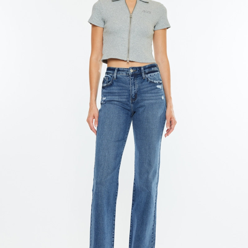 Trinity Essentials High Rise True Straight Jeans - Official Kancan USA