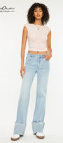 Franny Essentials High Rise Wide Flare Jeans - Official Kancan USA