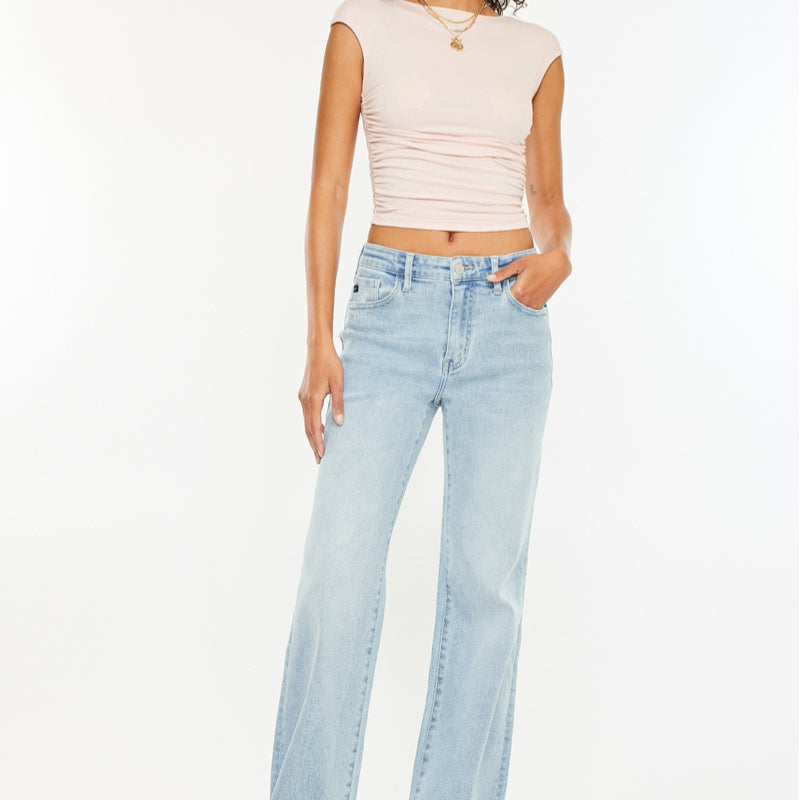 Franny Essentials High Rise Wide Flare Jeans - Official Kancan USA