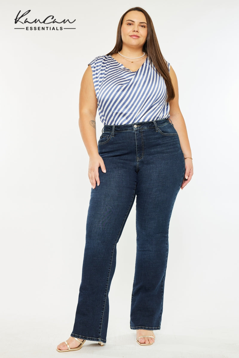 Avery Essentials High Rise Bootcut Jeans (Plus Size) - Official Kancan USA