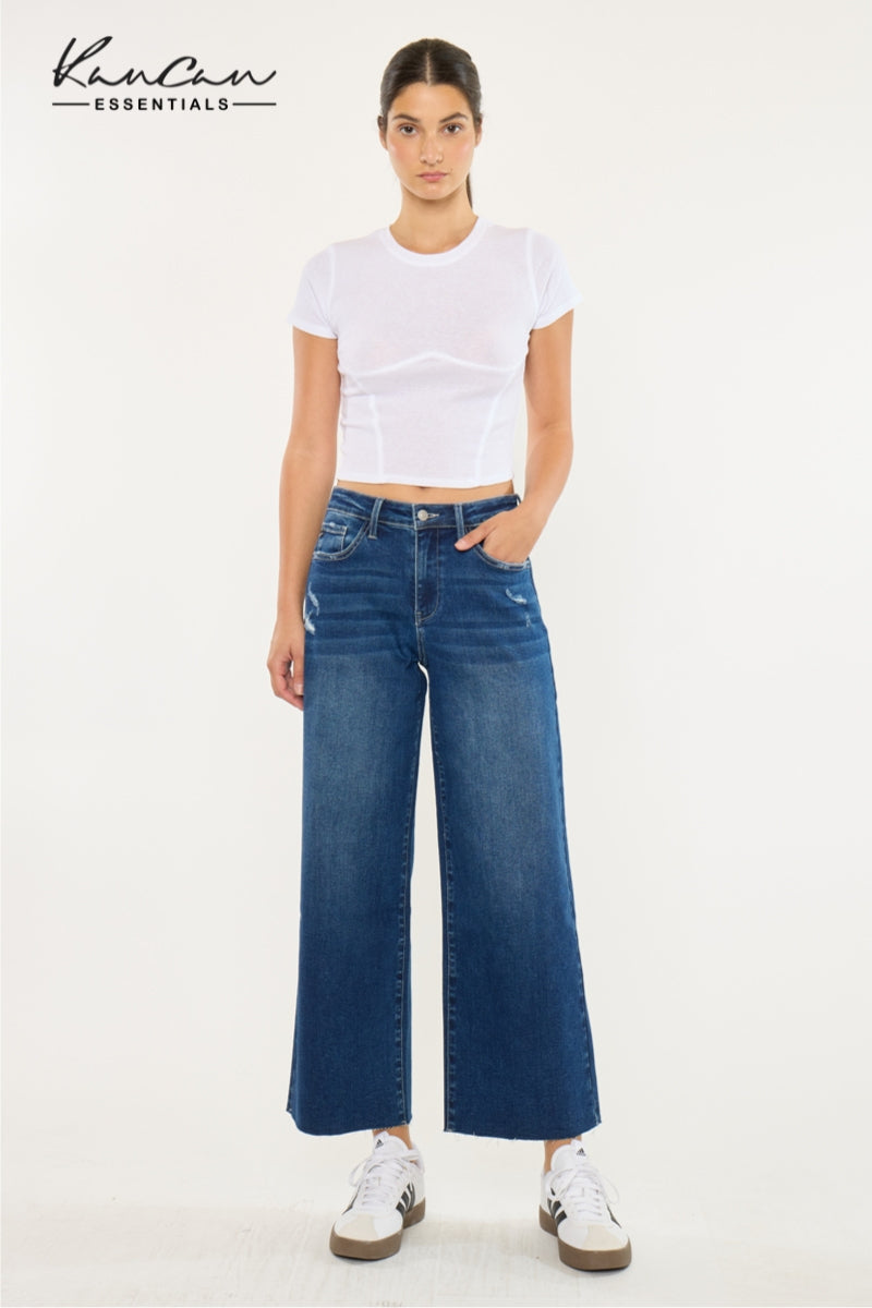 Tory Essentials High Rise Crop Wide Leg Jeans