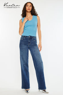  Tiara Essentials High Rise Wide Leg Jeans - Official Kancan USA