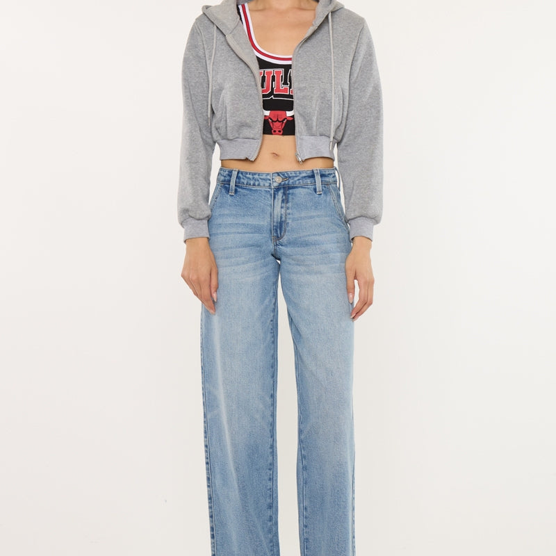 Essentials Mid Rise Wide Leg Trousers - Official Kancan USA