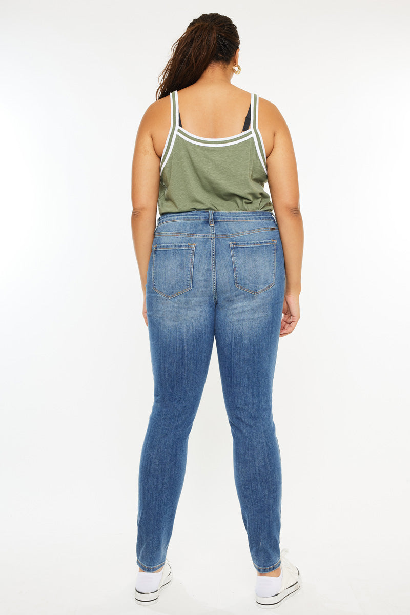 Sharon  Mid Rise Super Skinny Jeans (Plus Size) - Official Kancan USA