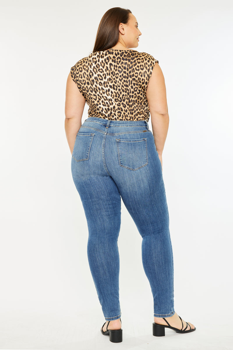 Sharon  Mid Rise Super Skinny Jeans (Plus Size) - Official Kancan USA