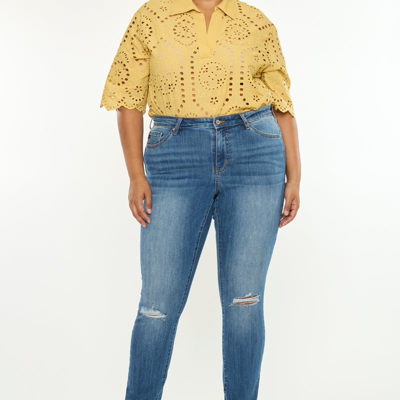 Sharon Mid Rise Super Skinny (Plus Size) - Official Kancan USA