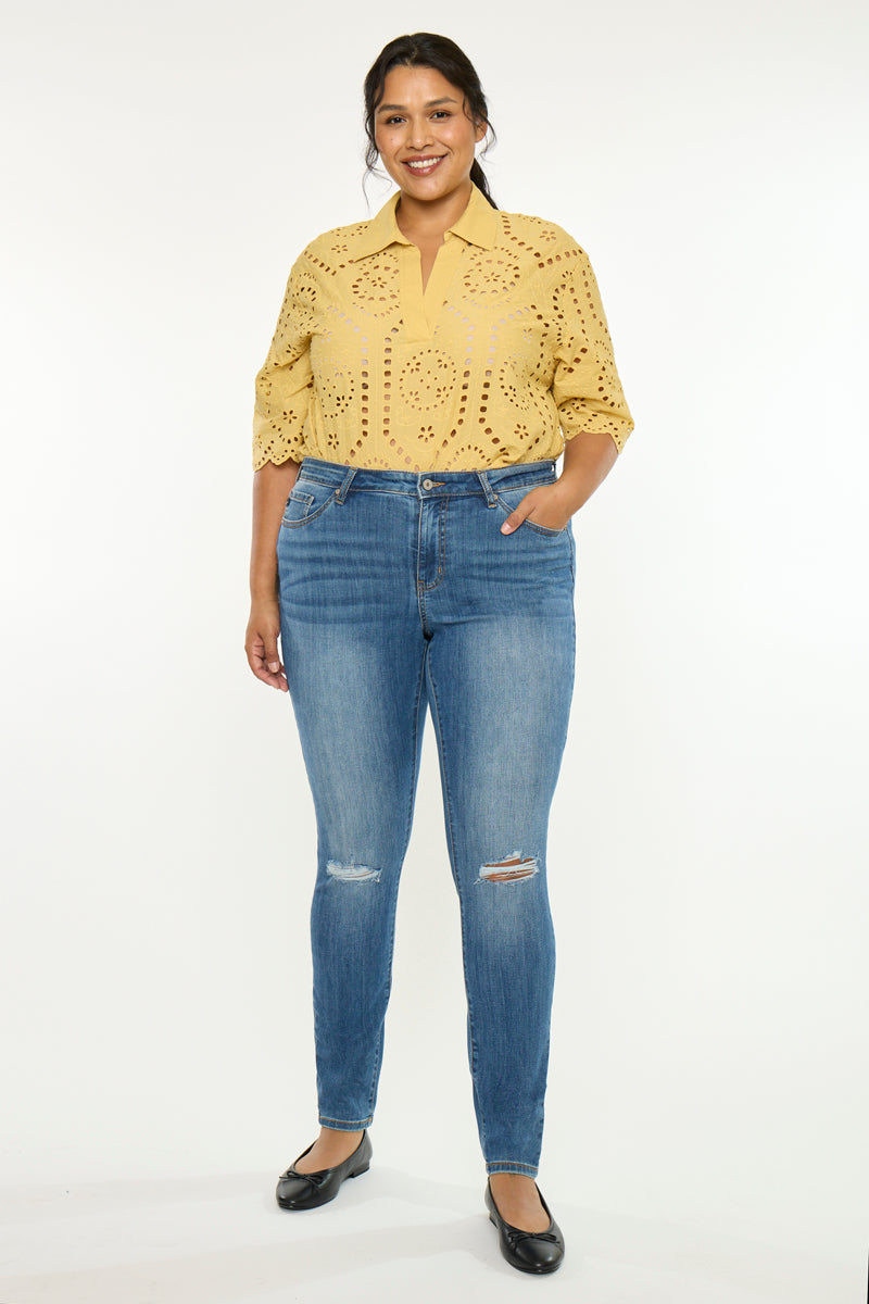 Sharon Mid Rise Super Skinny (Plus Size) - Official Kancan USA