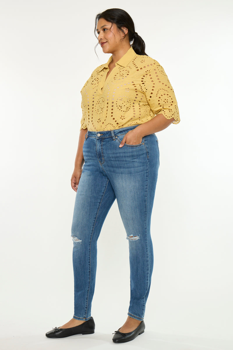Sharon Mid Rise Super Skinny (Plus Size) - Official Kancan USA