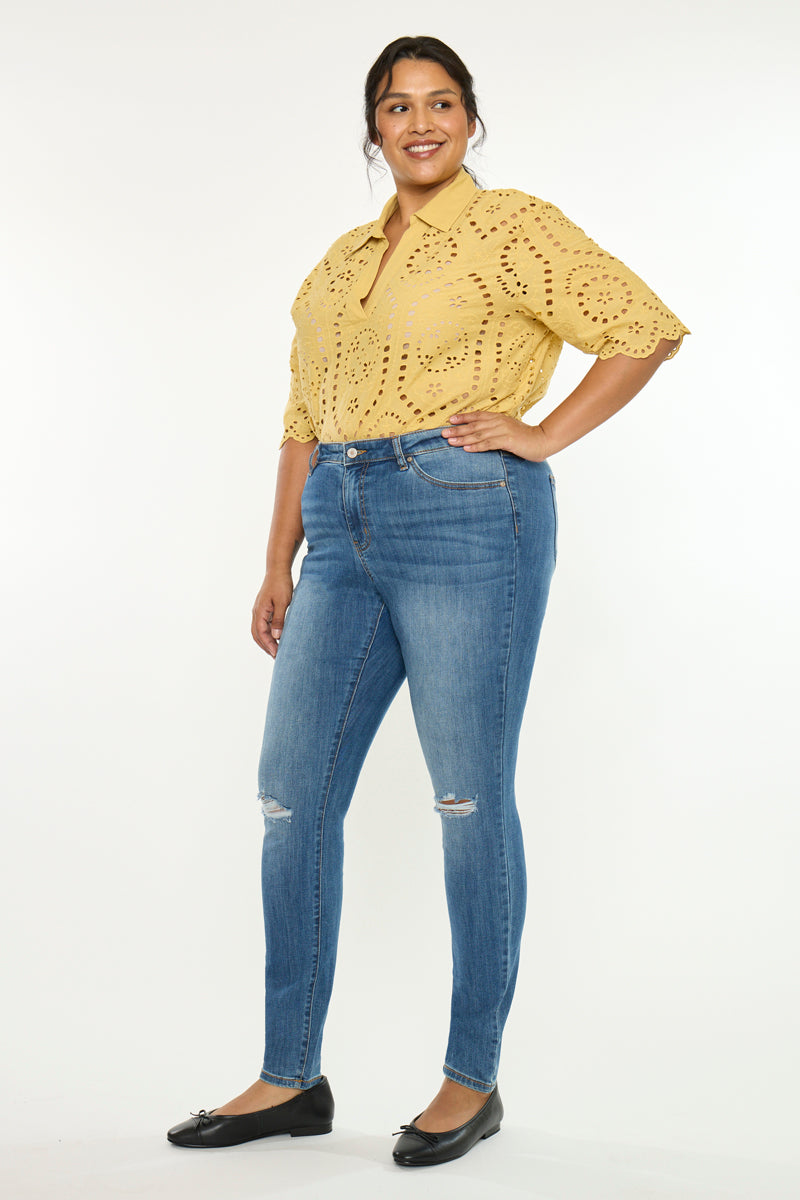 Sharon Mid Rise Super Skinny (Plus Size) - Official Kancan USA