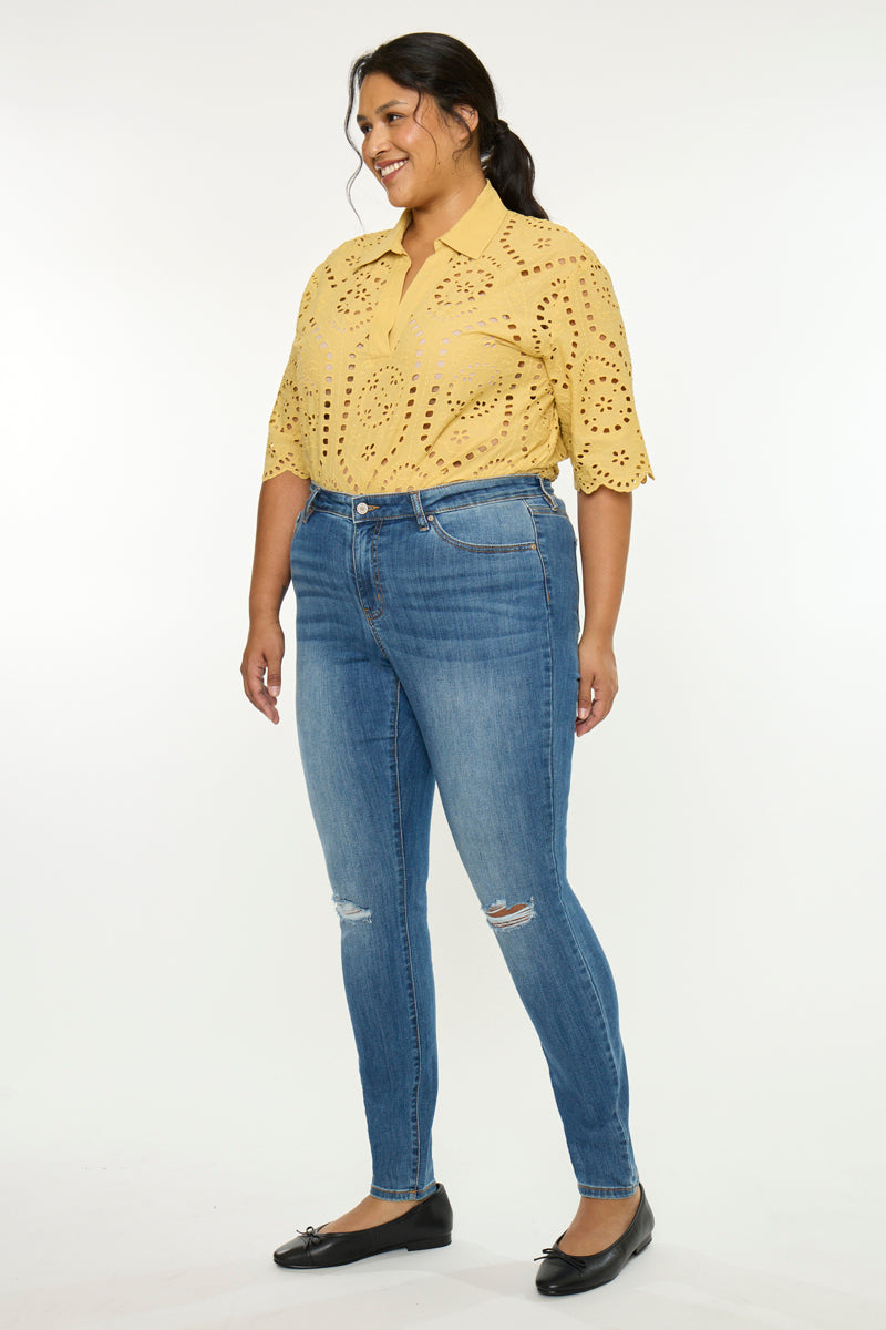 Sharon Mid Rise Super Skinny (Plus Size) - Official Kancan USA