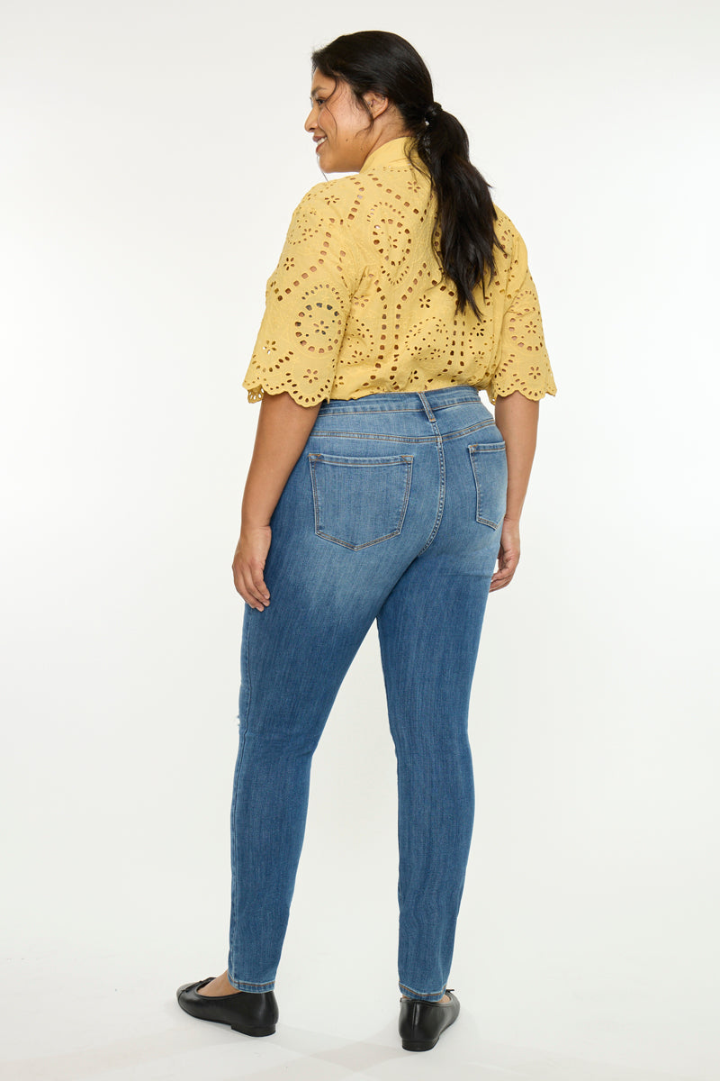 Sharon Mid Rise Super Skinny (Plus Size) - Official Kancan USA