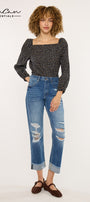 Eloise Essentials High Rise Straight Leg Jeans - Official Kancan USA