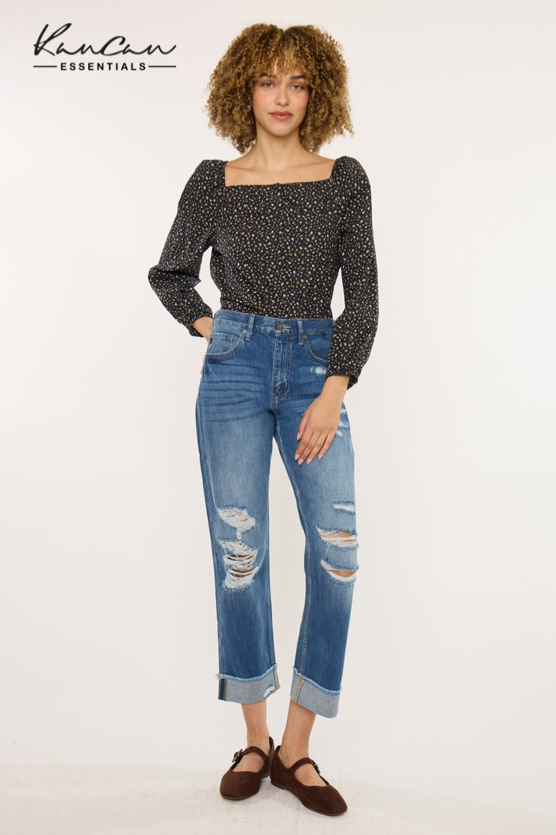 Eloise Essentials High Rise Straight Leg Jeans - Official Kancan USA