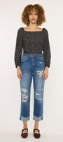 Eloise Essentials High Rise Straight Leg Jeans - Official Kancan USA