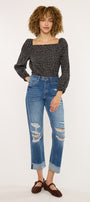 Eloise Essentials High Rise Straight Leg Jeans - Official Kancan USA