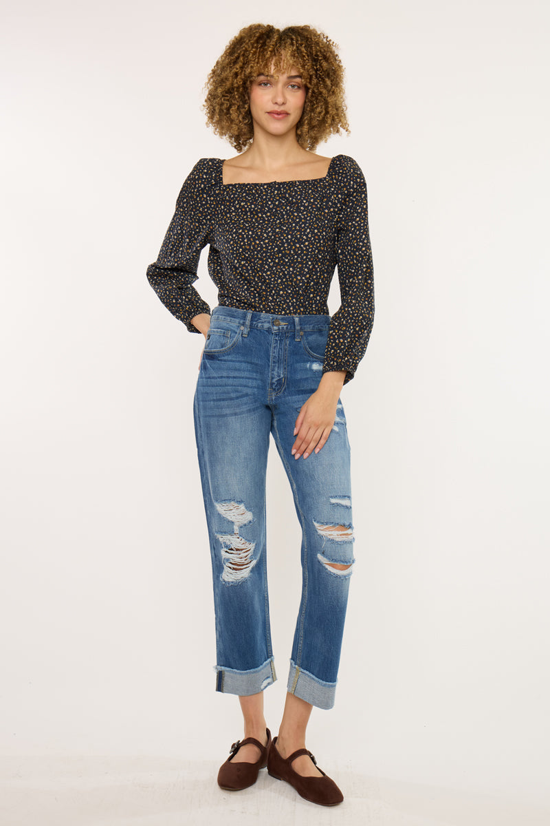 Eloise Essentials High Rise Straight Leg Jeans - Official Kancan USA