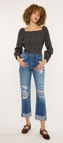 Eloise Essentials High Rise Straight Leg Jeans - Official Kancan USA