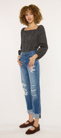 Eloise Essentials High Rise Straight Leg Jeans - Official Kancan USA