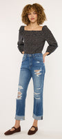 Eloise Essentials High Rise Straight Leg Jeans - Official Kancan USA