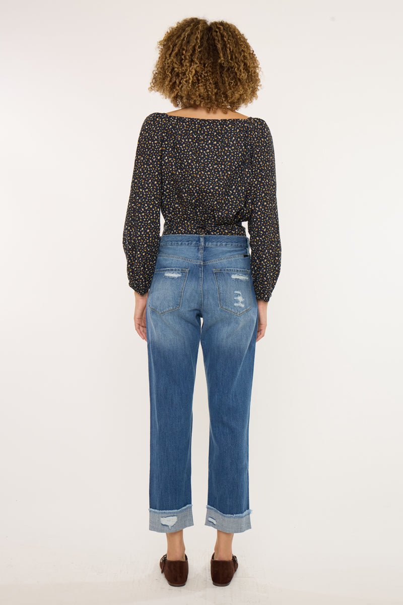 Eloise Essentials High Rise Straight Leg Jeans - Official Kancan USA
