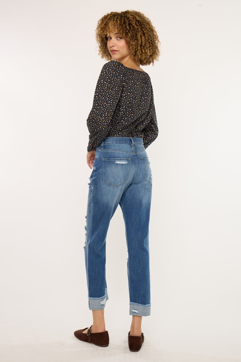 Eloise Essentials High Rise Straight Leg Jeans - Official Kancan USA