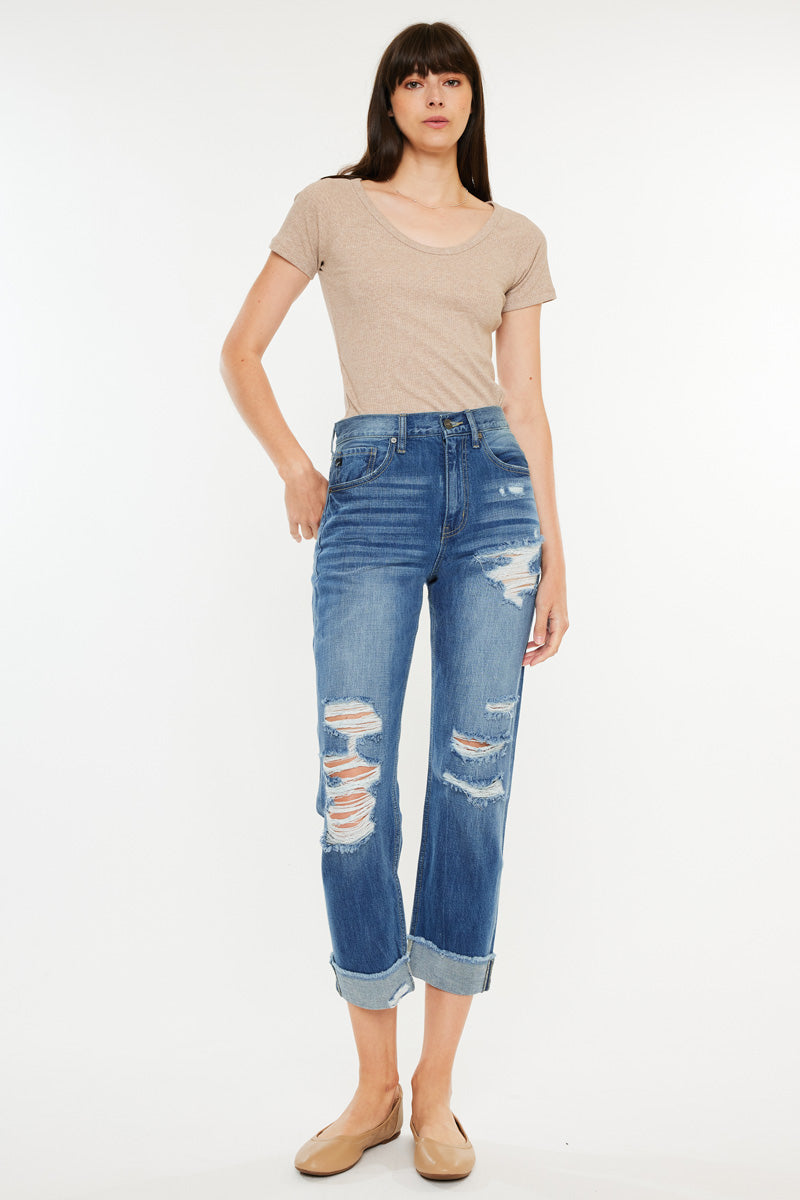 Eloise High Rise Straight Leg Jeans - Official Kancan USA