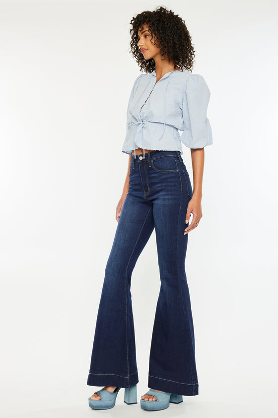 Braelynn High Rise Super Flare Jeans - Official Kancan USA