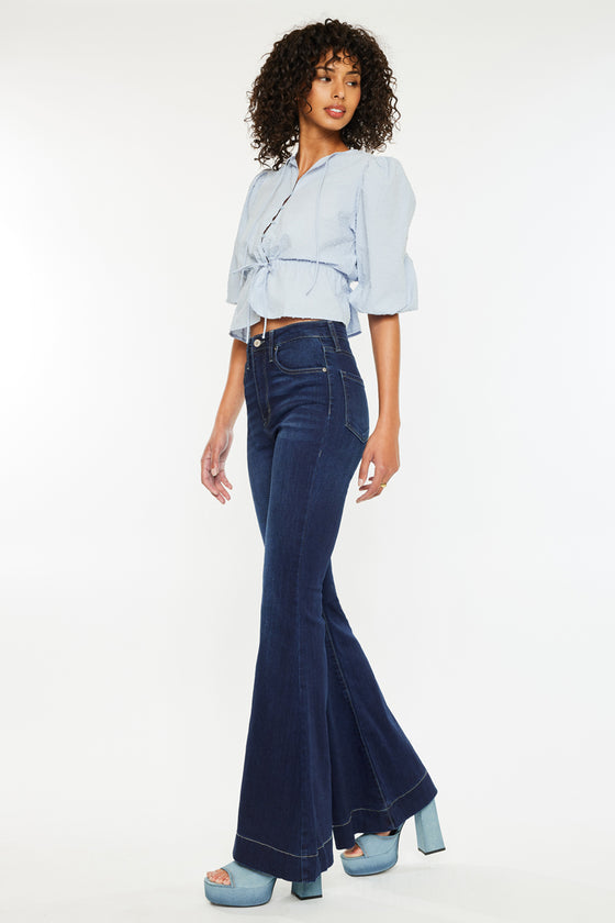 Braelynn High Rise Super Flare Jeans - Official Kancan USA