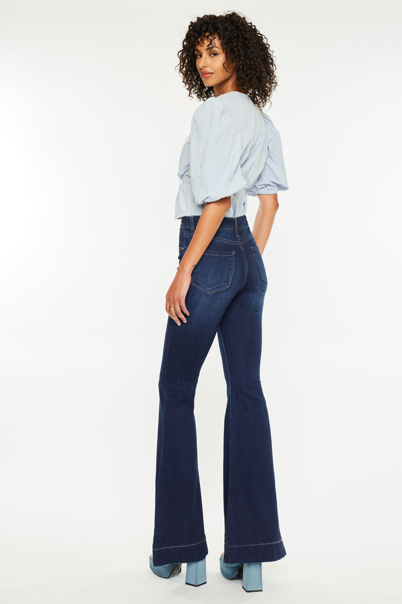 Braelynn High Rise Super Flare Jeans - Official Kancan USA