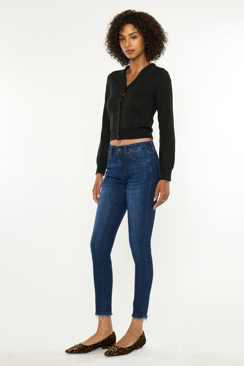 Atlanna Essentials Mid Rise Ankle Skinny - Official Kancan USA